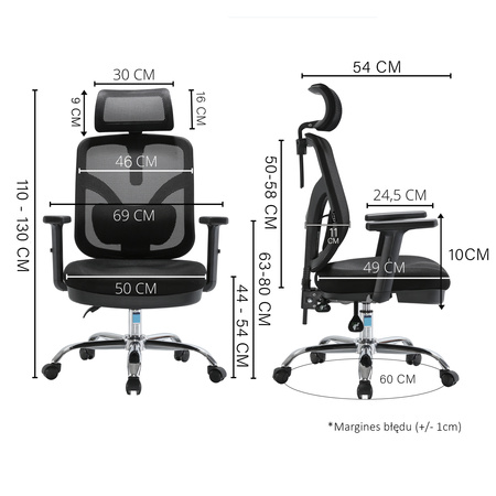 Fotel ergonomiczny ANGEL biurowy obrotowy jOkasta Czerwona