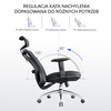 Fotel ergonomiczny ANGEL biurowy obrotowy eurOpa plus z podnóżkiem