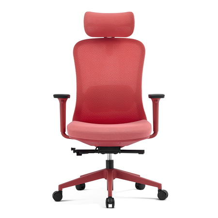 Fotel biurowy ergonomiczny ANGEL fizjO czerwony z funkcją masażu