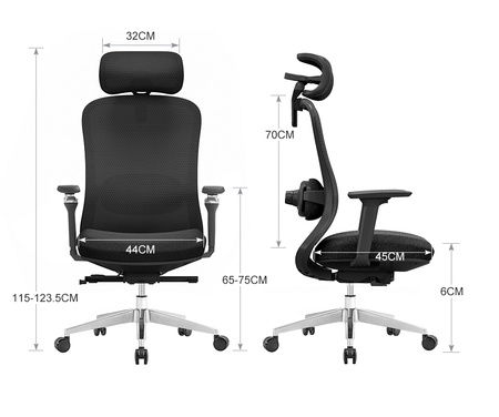 Fotel biurowy ergonomiczny ANGEL fizjO z funkcją masażu