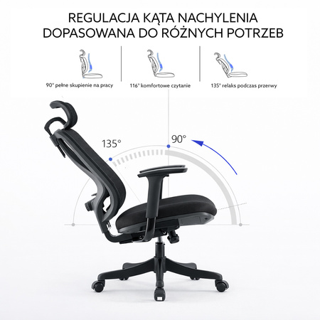 Fotel ergonomiczny ANGEL biurowy obrotowy Europa 2.0
