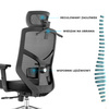 Fotel biurowy ergonomiczny Rosa czarny ANGEL