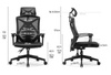 Fotel ergonomiczny ANGEL biurowy obrotowy Spino czarny