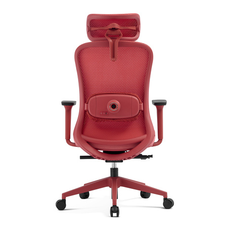 Fotel biurowy ergonomiczny ANGEL fizjO czerwony z funkcją masażu