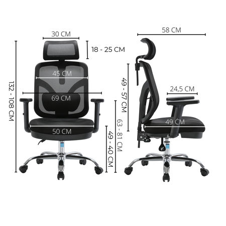 Fotel biurowy ergonomiczny ANGEL obrotowy jOkasta