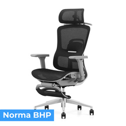 Fotel ergonomiczny ANGEL biurowy obrotowy Homer Czarno-Szary